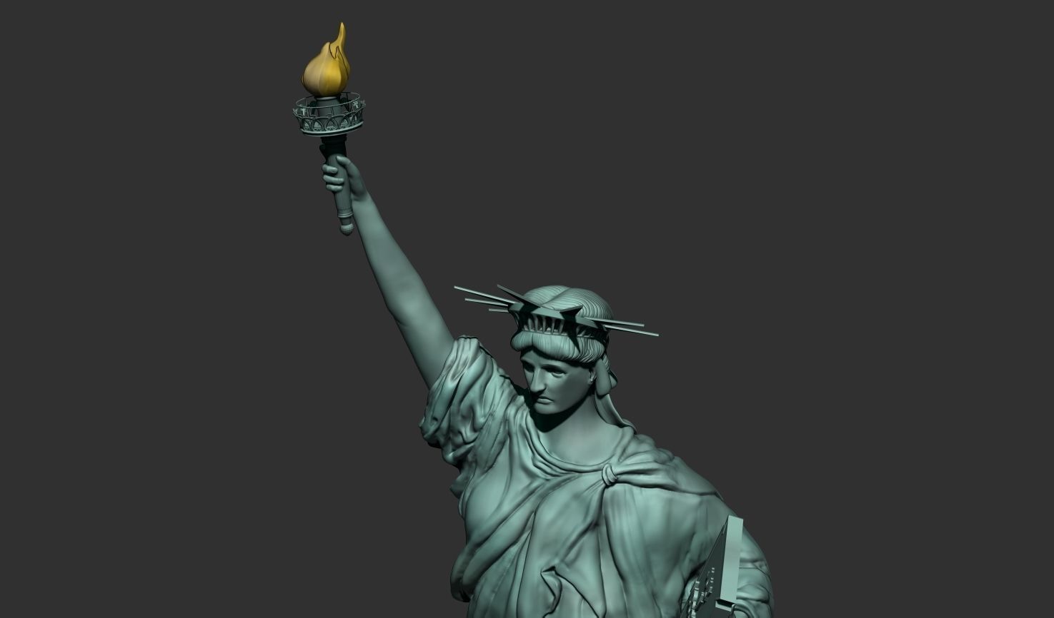Statue of Liberty 3D model_5