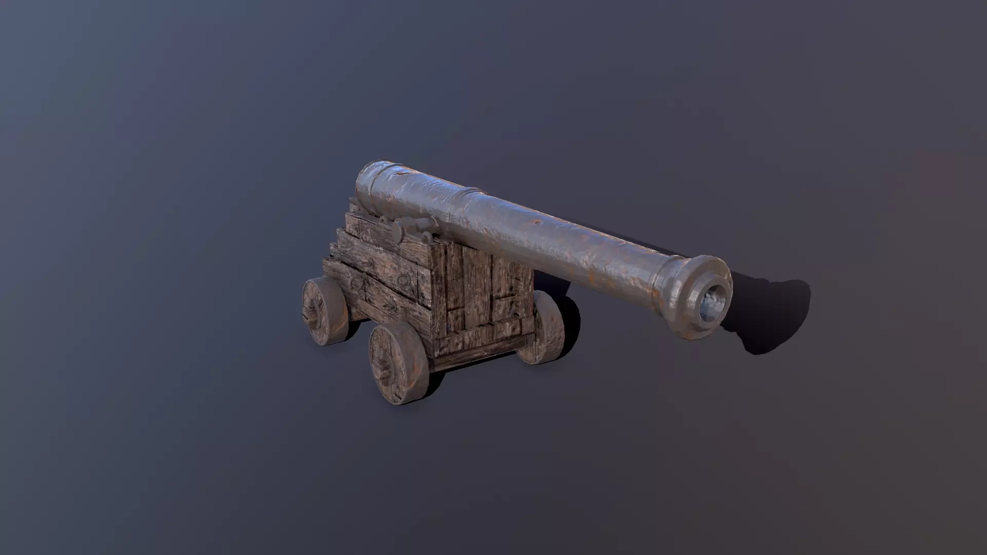 Medieval cannon Free 3D model