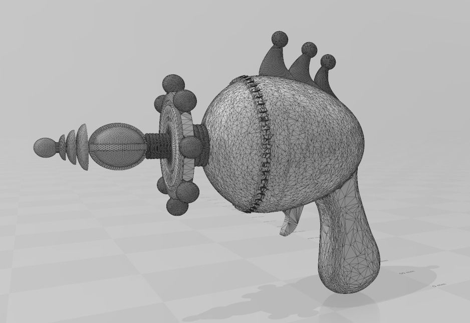 Killer Klowns from Outer Space Candy Floss Ray Gun and Stand 3D print model_6