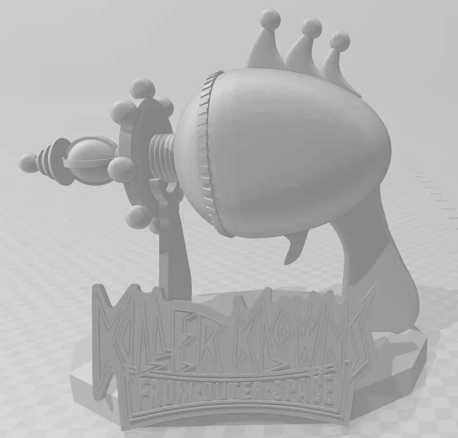 Killer Klowns from Outer Space Candy Floss Ray Gun and Stand 3D print model_0