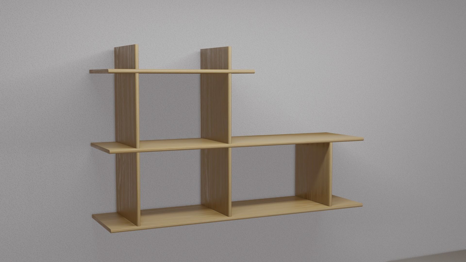 Shelf on a Wall Free 3D model_7
