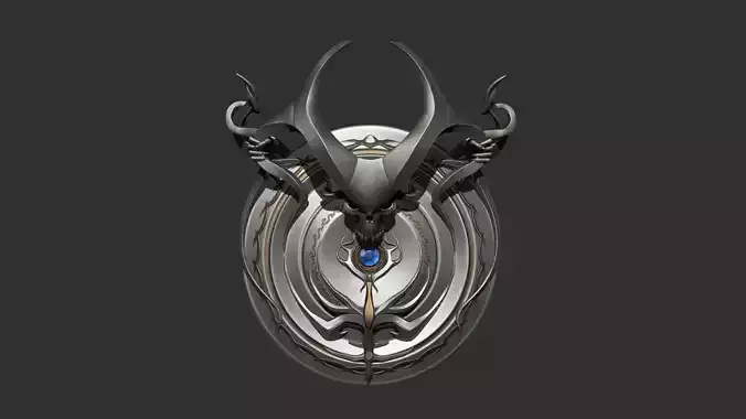Shield high poly with horns