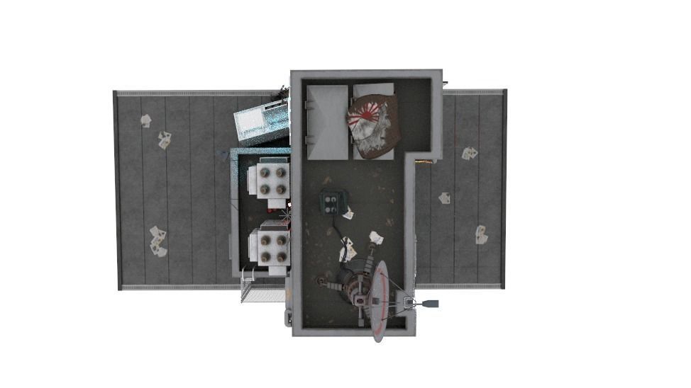 Sci-fi street Low-poly 3D model_8