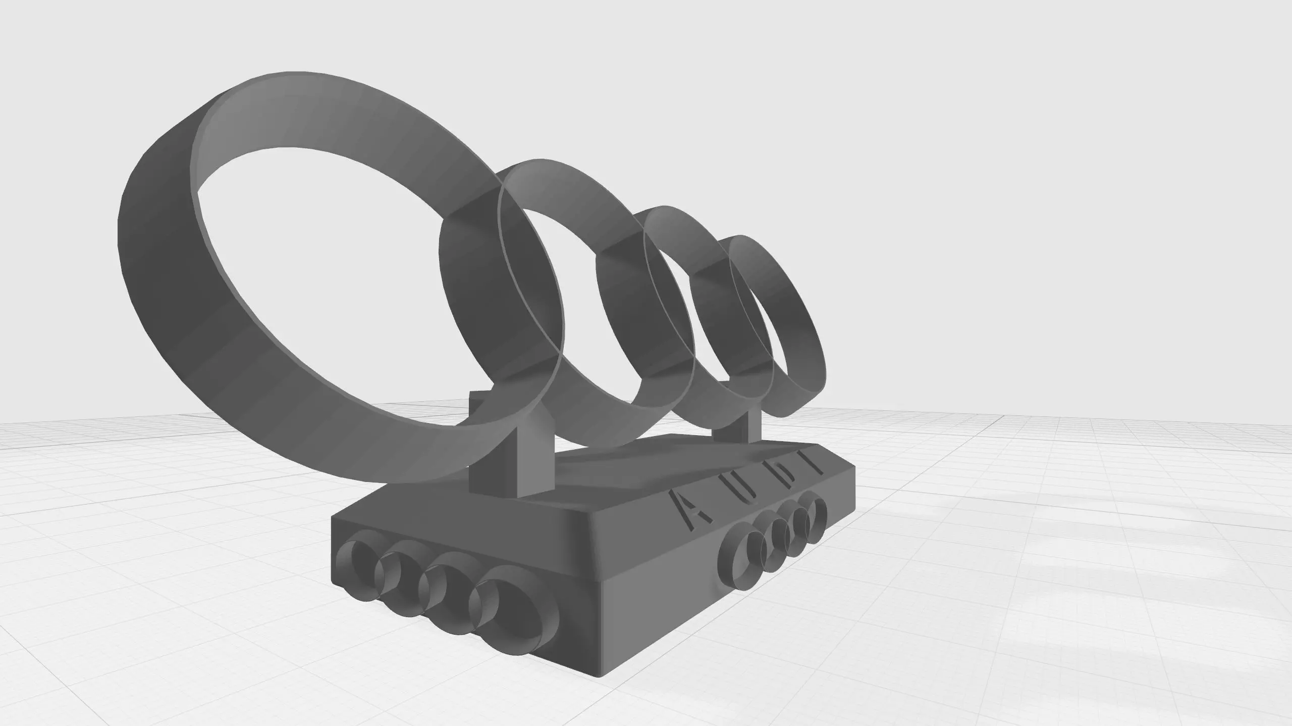 Audi logo 3D print model