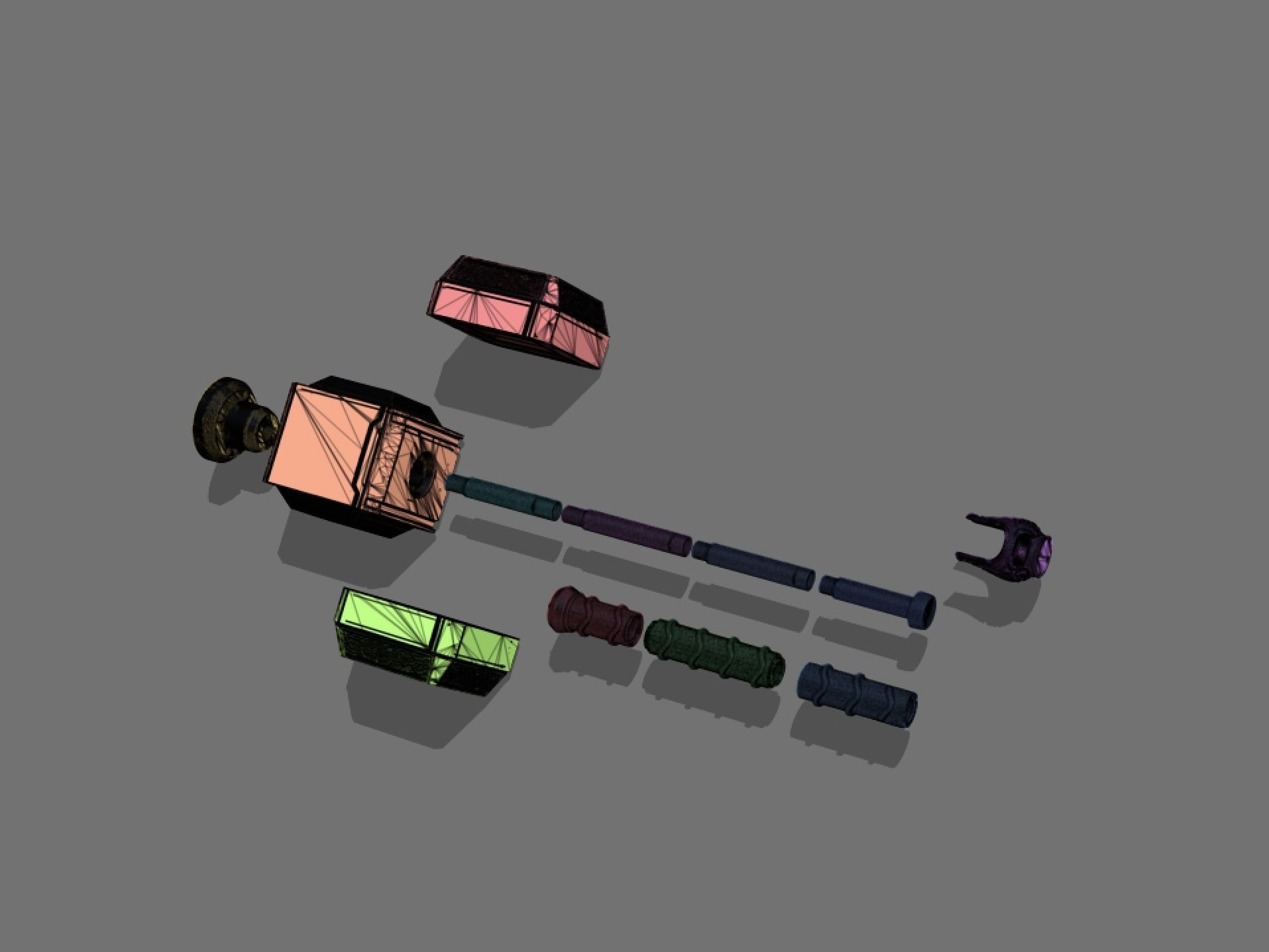 Mjolnir Thor Hammer 3D print model_16