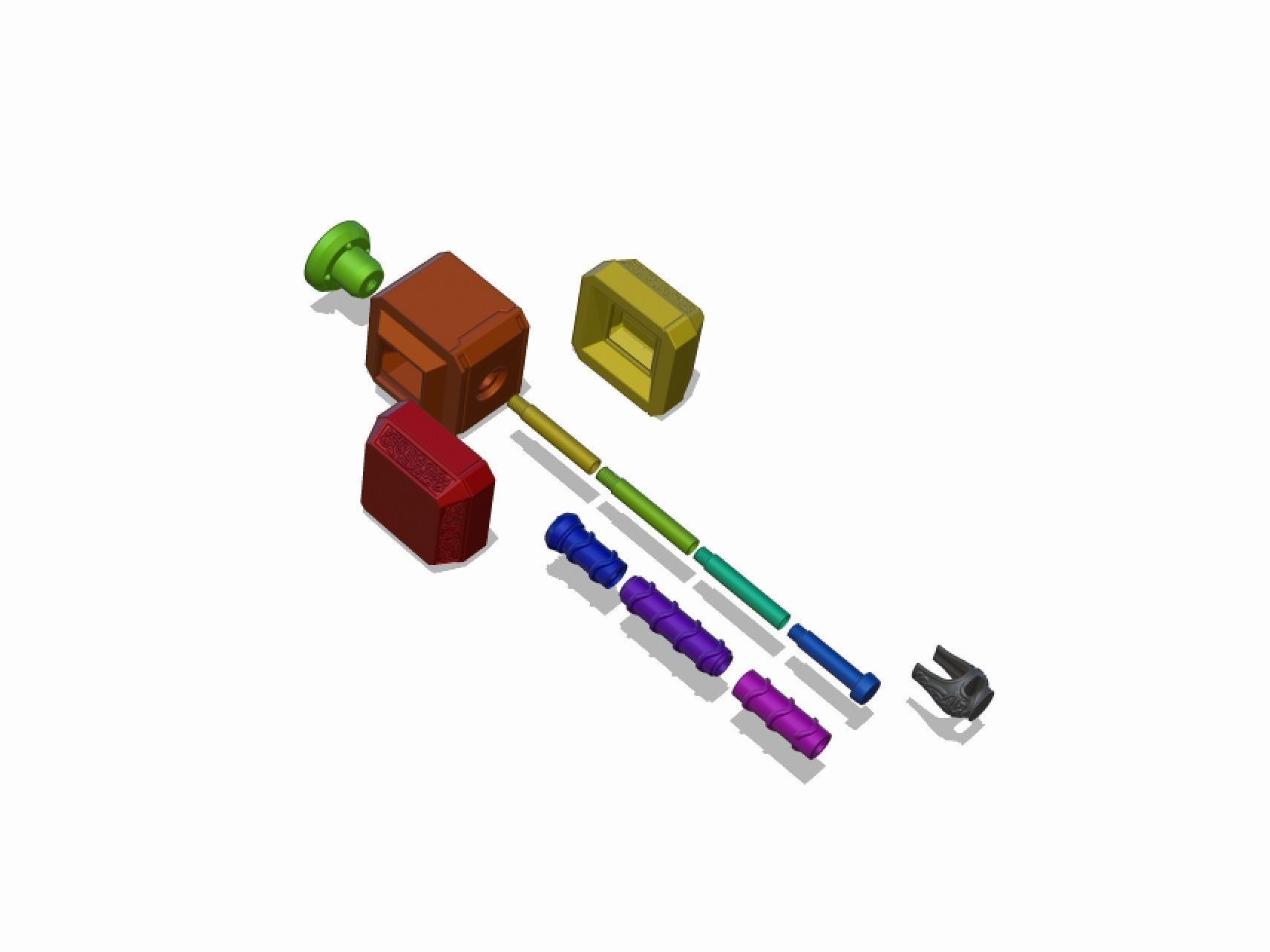 Mjolnir Thor Hammer 3D print model_15