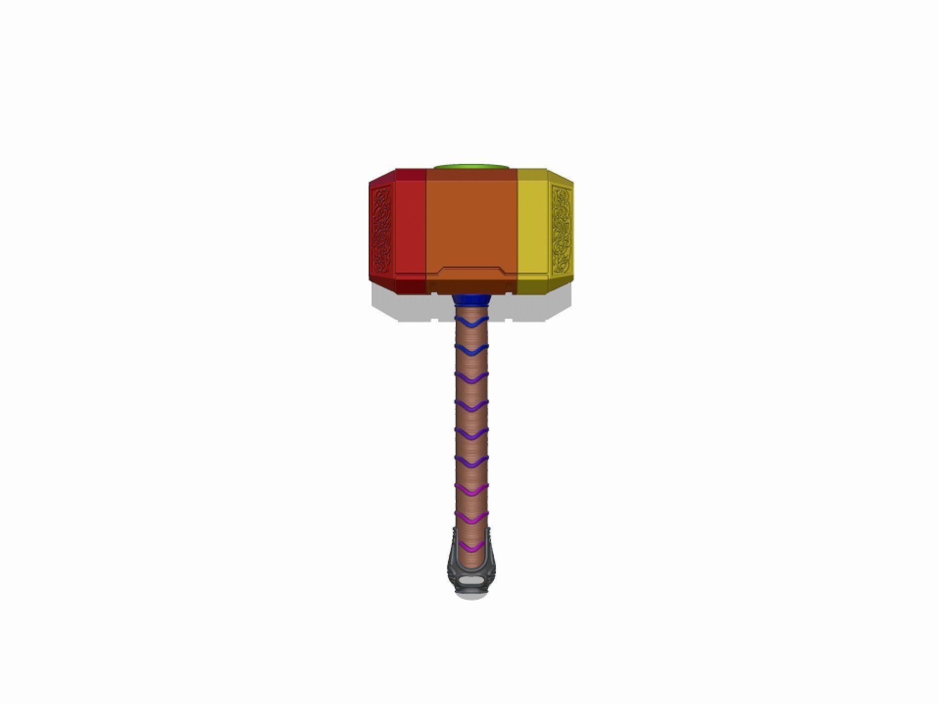 Mjolnir Thor Hammer 3D print model_4