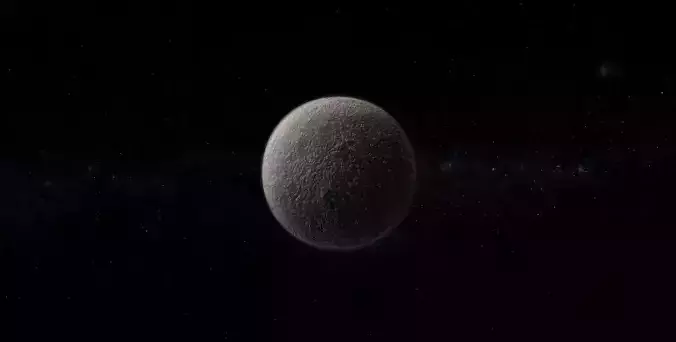Dwarf Alien Planet or Moon 02 Low-poly 3D model