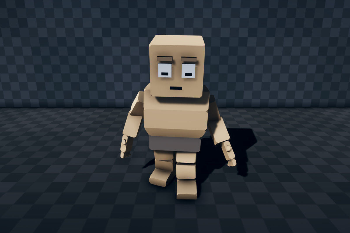 Low Poly Modular Survival Character Low-poly 3D model_1