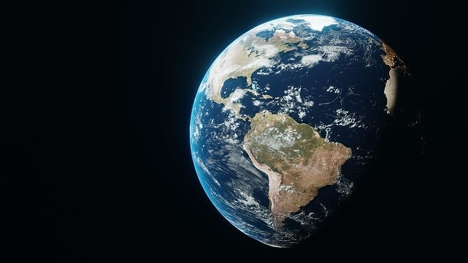 Earth Animated Day and Night Cycle  Free 3D model