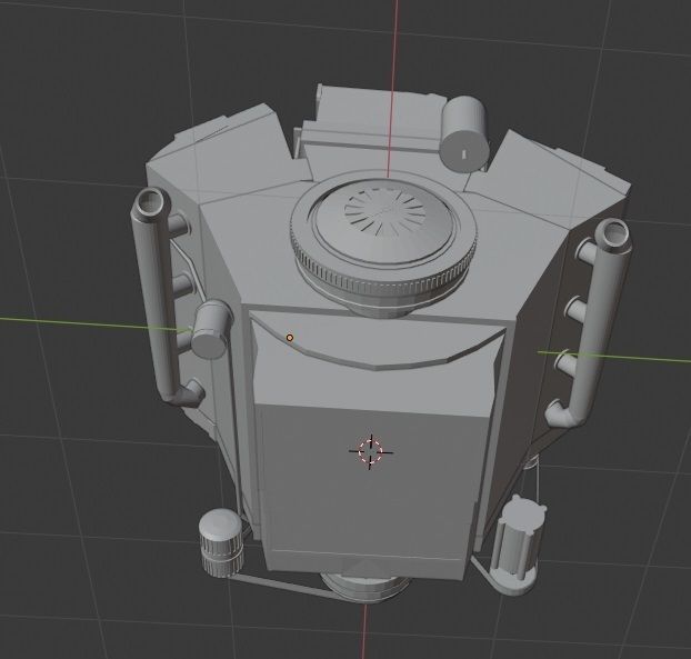 V8 engine 3D model_4