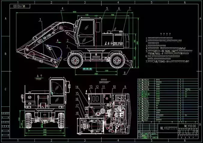 WY10 tire hydraulic excavator