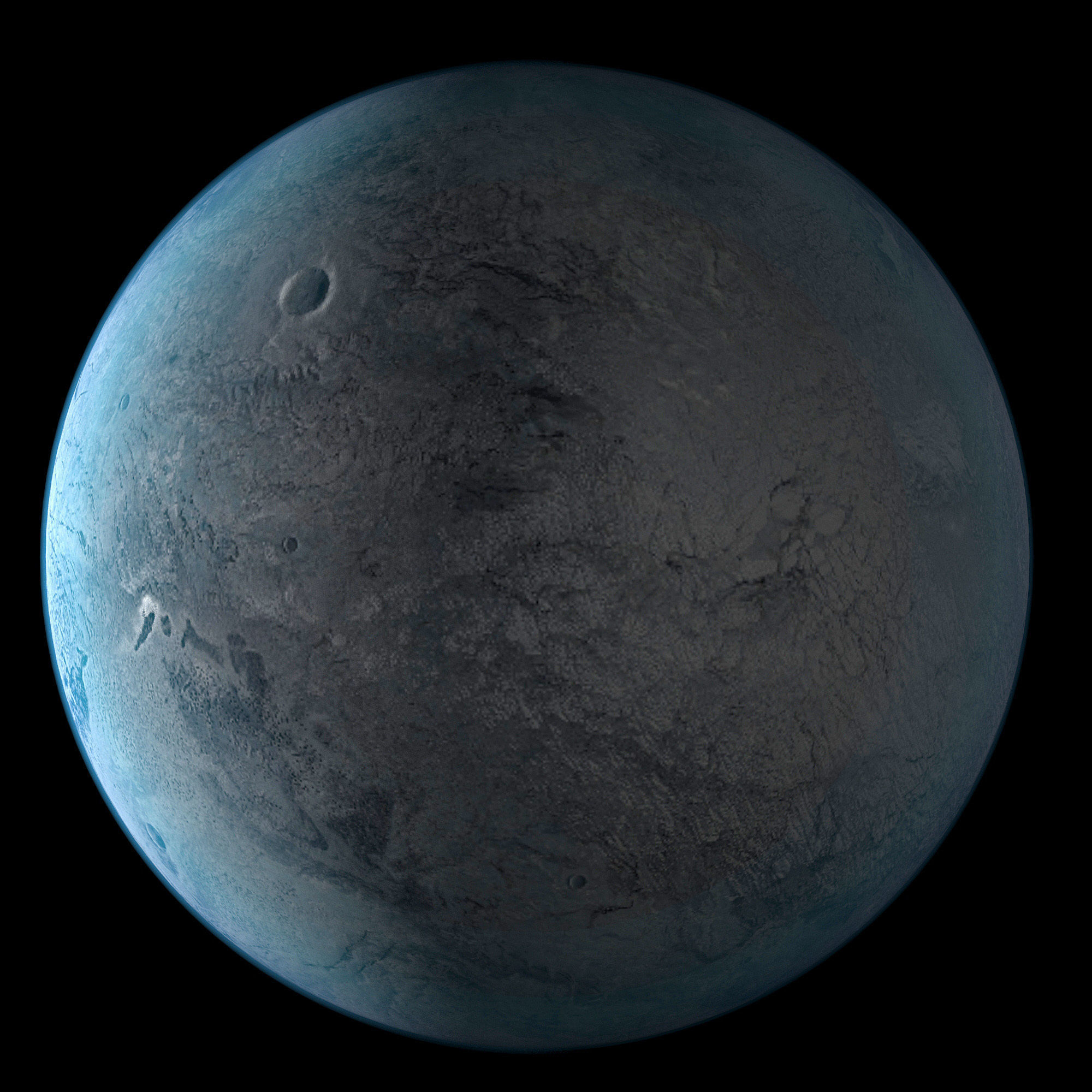 Eris Fictional World Planet 3D model_2