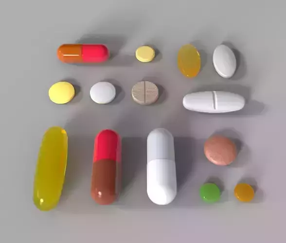 Pharma pills tablets 3D model