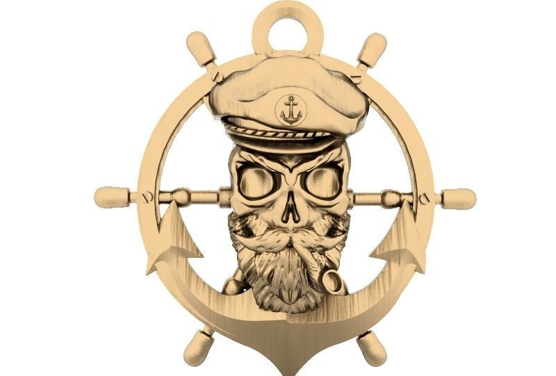Pirate skull 3D print model_3