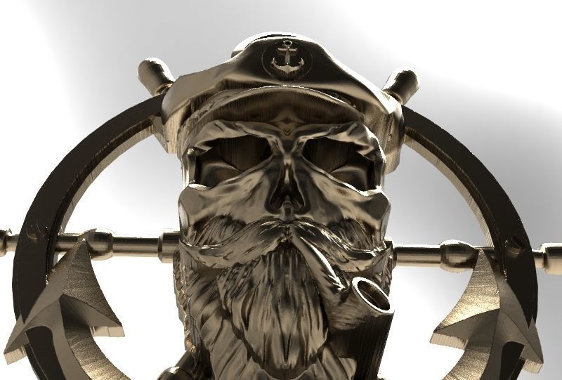 Pirate skull 3D print model_6