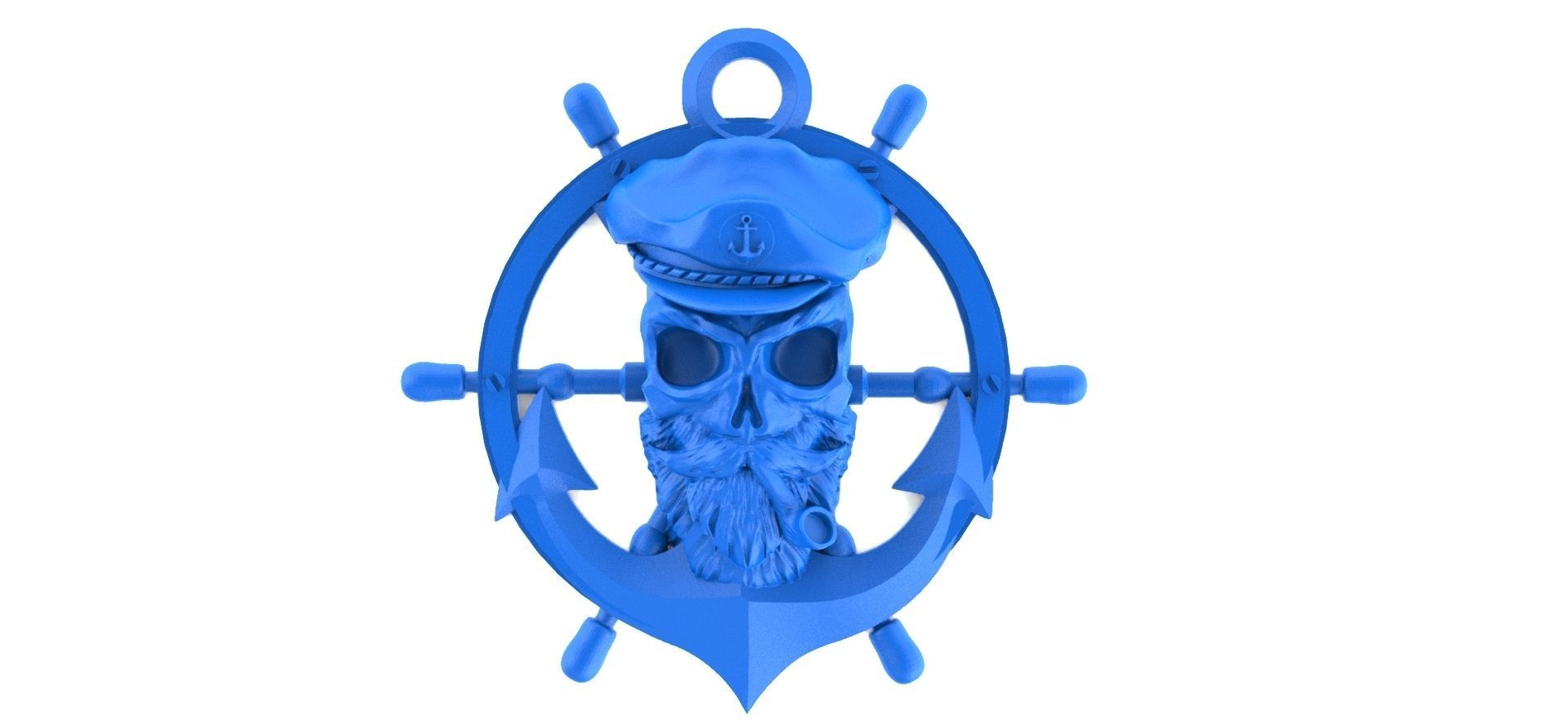 Pirate skull 3D print model_4
