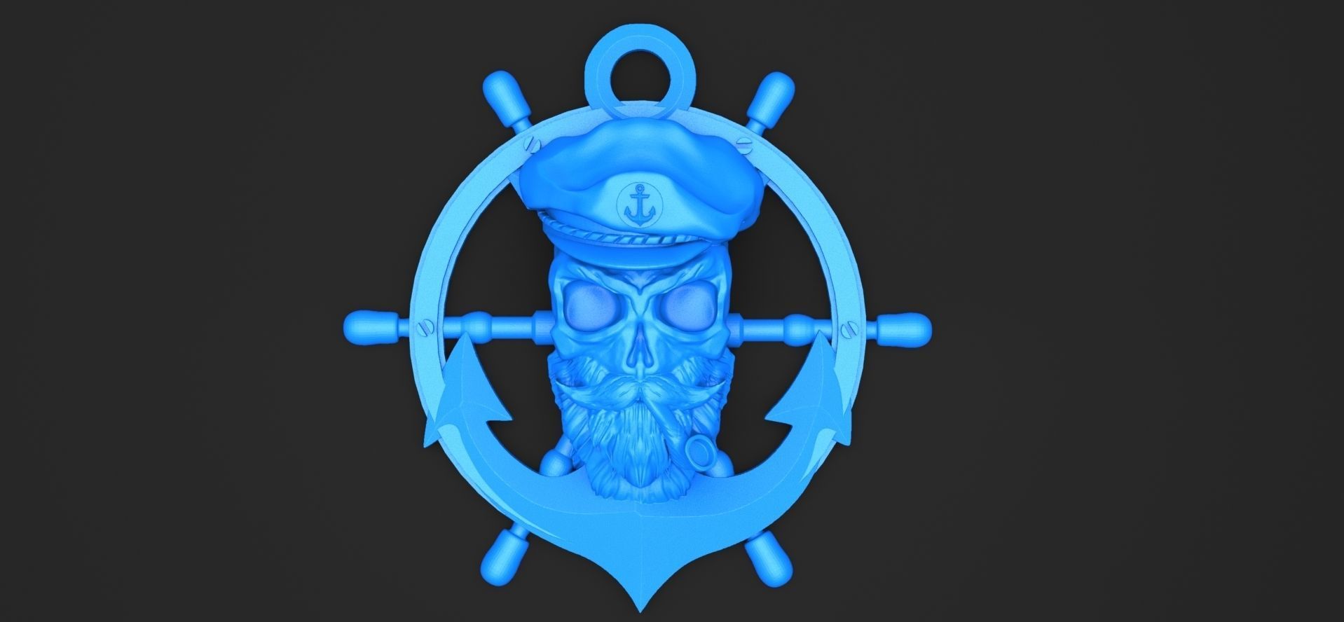 Pirate skull 3D print model_5