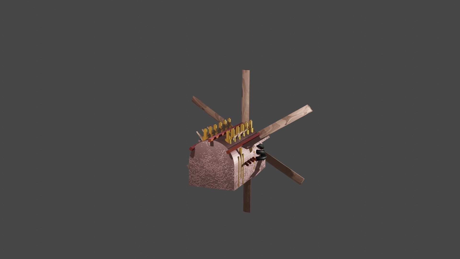 SteamPunk Engine Low-poly 3D model_3