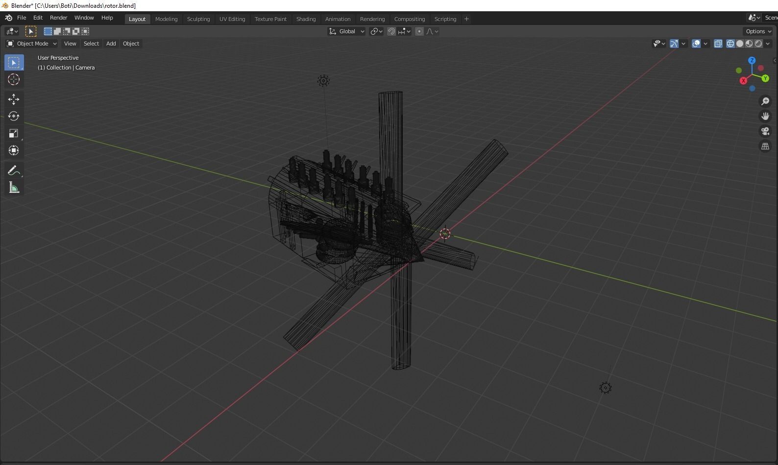 SteamPunk Engine Low-poly 3D model_1