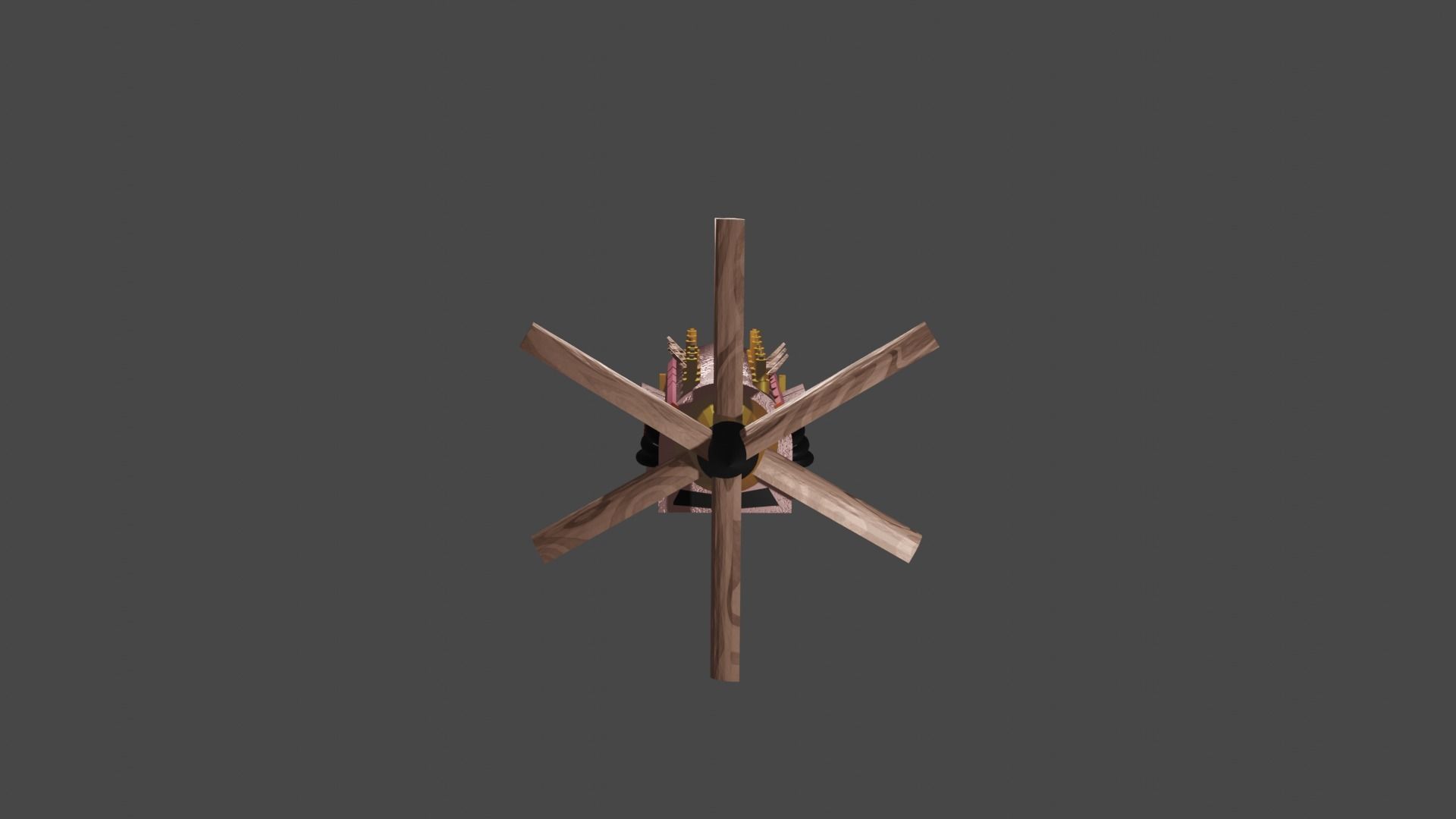 SteamPunk Engine Low-poly 3D model_2