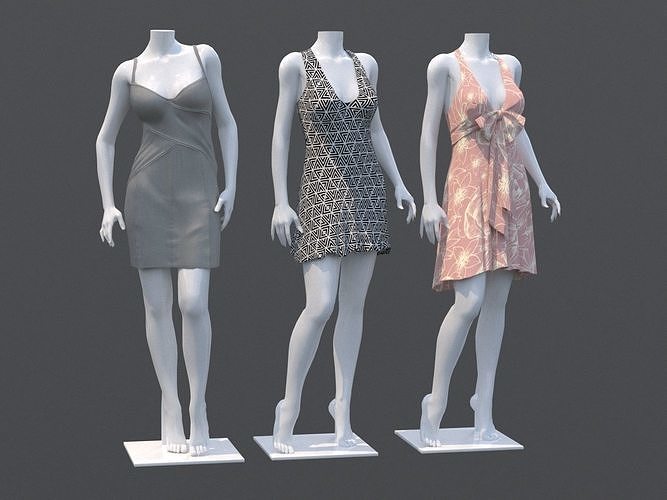 Mannequin Woman Cloth Model For Shop Vol4 3D model