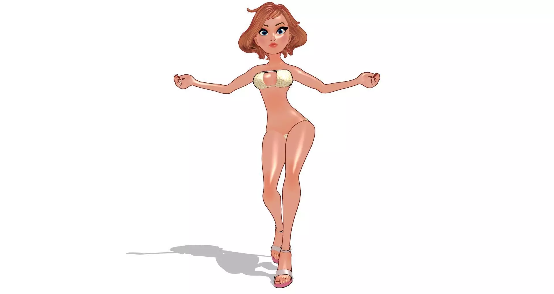 NEW 3d model for MikuMikuDance Low-poly 3D model