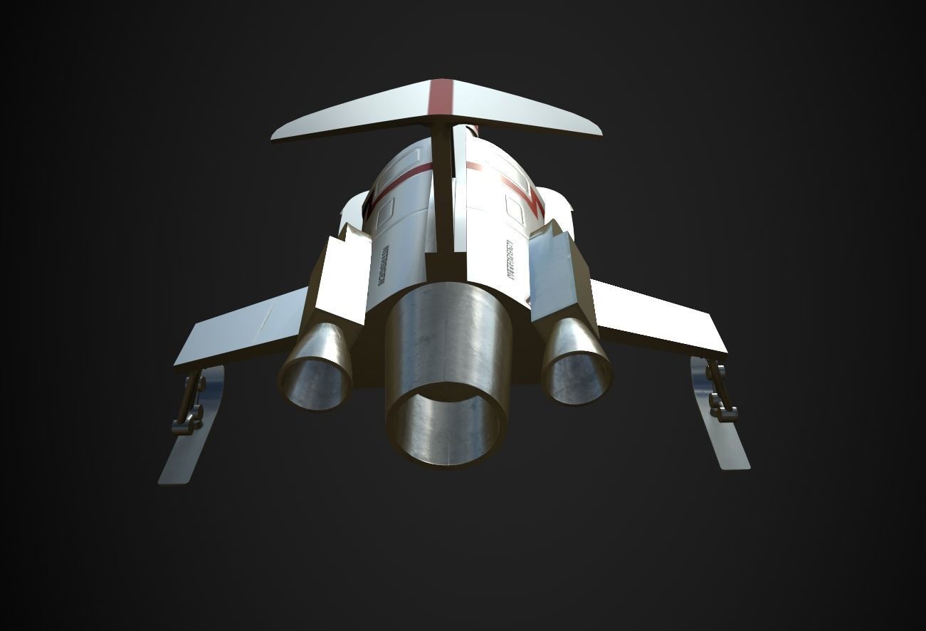 UFO Interceptor-stylised model from the TV show  3D model_3