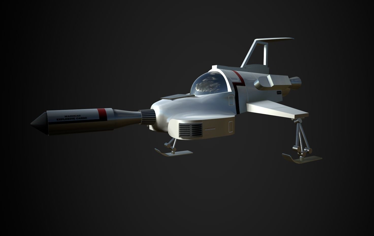 UFO Interceptor-stylised model from the TV show  3D model_5
