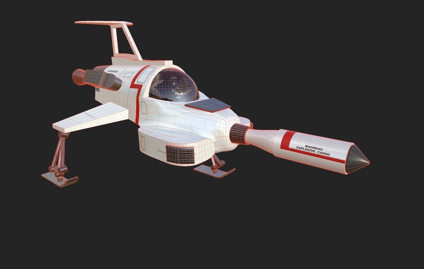 UFO Interceptor-stylised model from the TV show  3D model_7