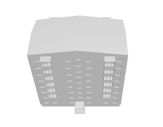 the eight storey building 3D model_2