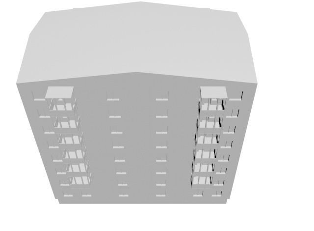 the eight storey building 3D model_8