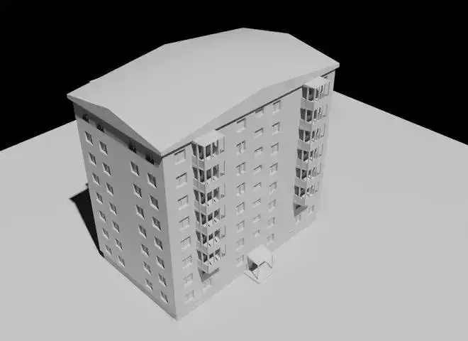 the eight storey building 3D model