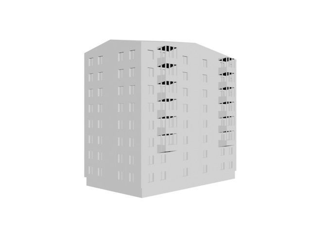 the eight storey building 3D model_10