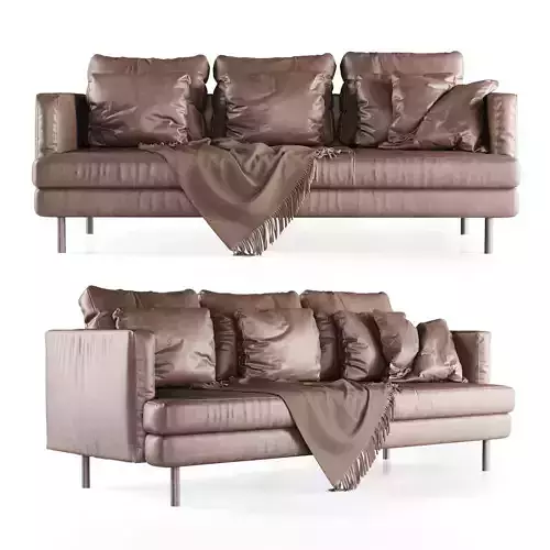 Leather lounge sofa