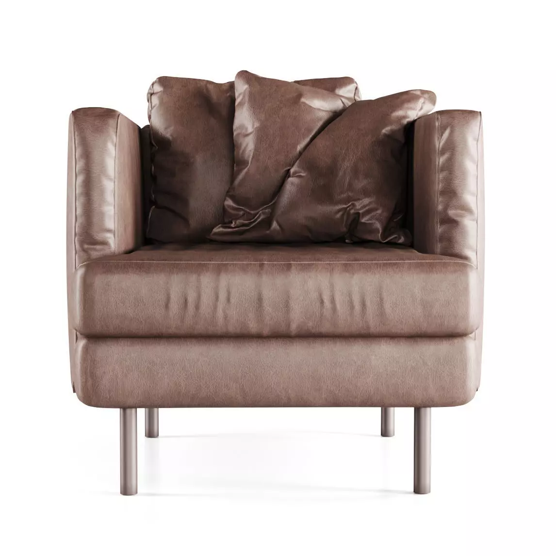 Leather lounge chair 3D model_0