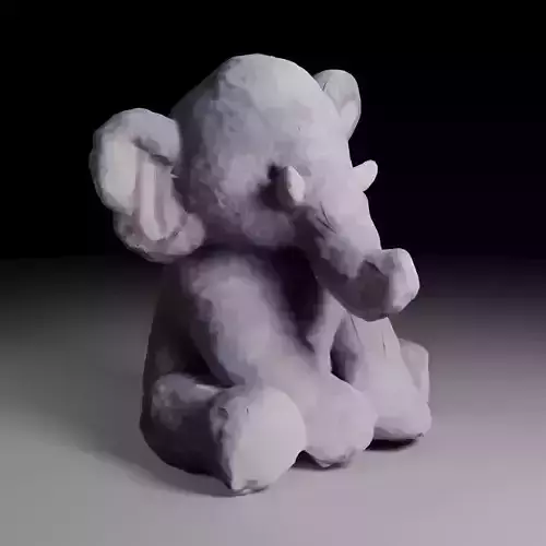 Pink And Gray Stuffed elephant