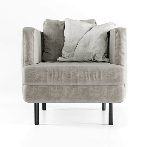 Velour lounge chair 3D model