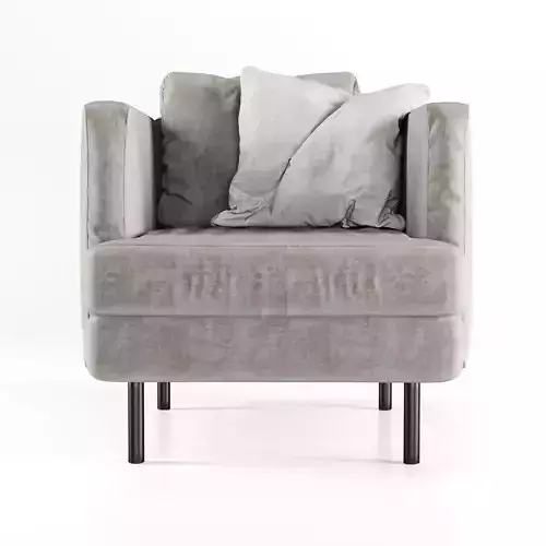 Velour lounge chair 3D model