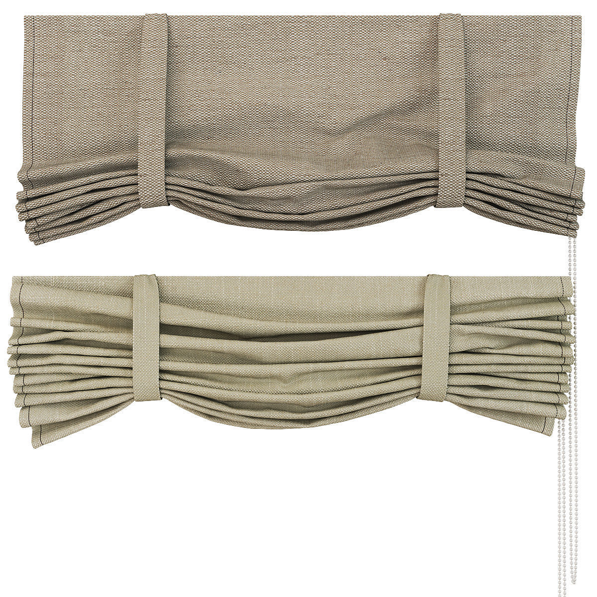Roman curtain set 3D model_2