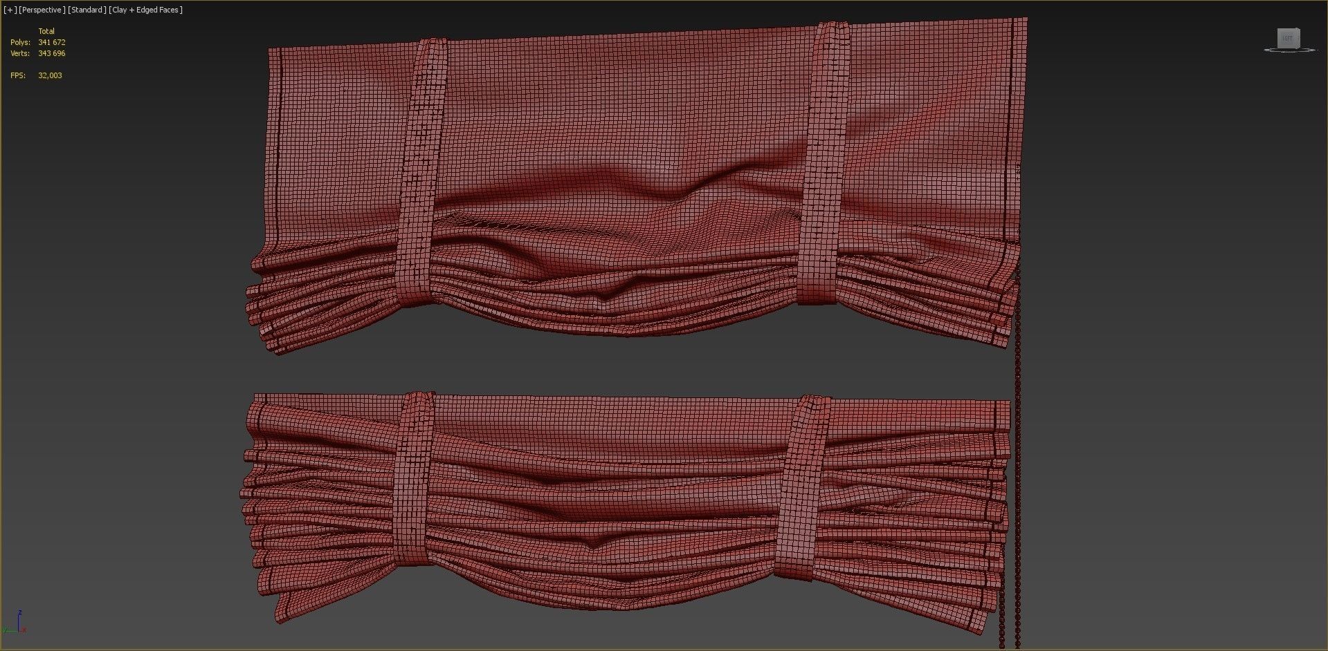 Roman curtain set 3D model_6