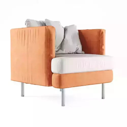 Velour lounge chair