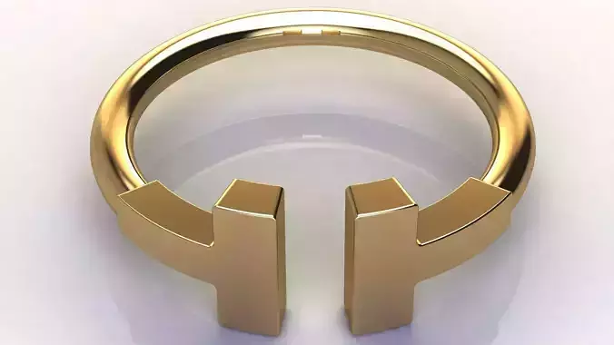 T Wire Ring 3D print model