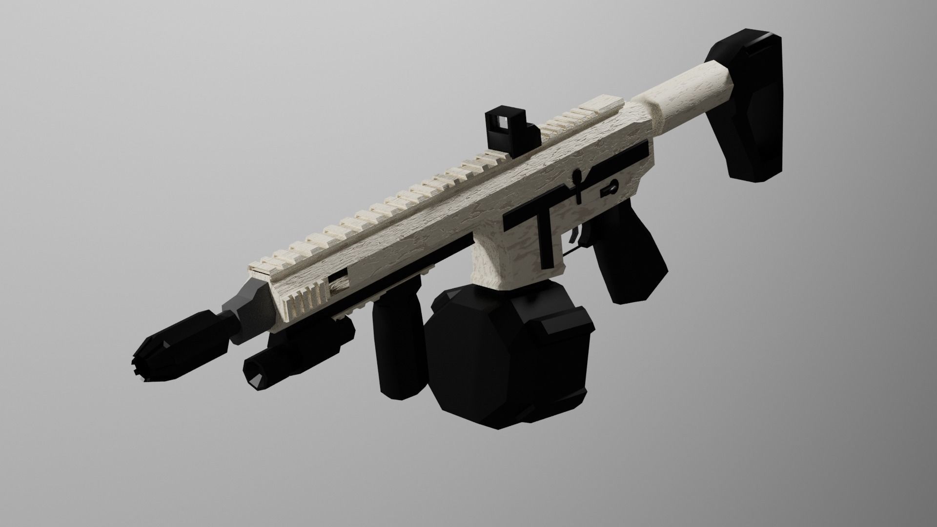 Lowpoly weapon pack model  Low-poly 3D model_2