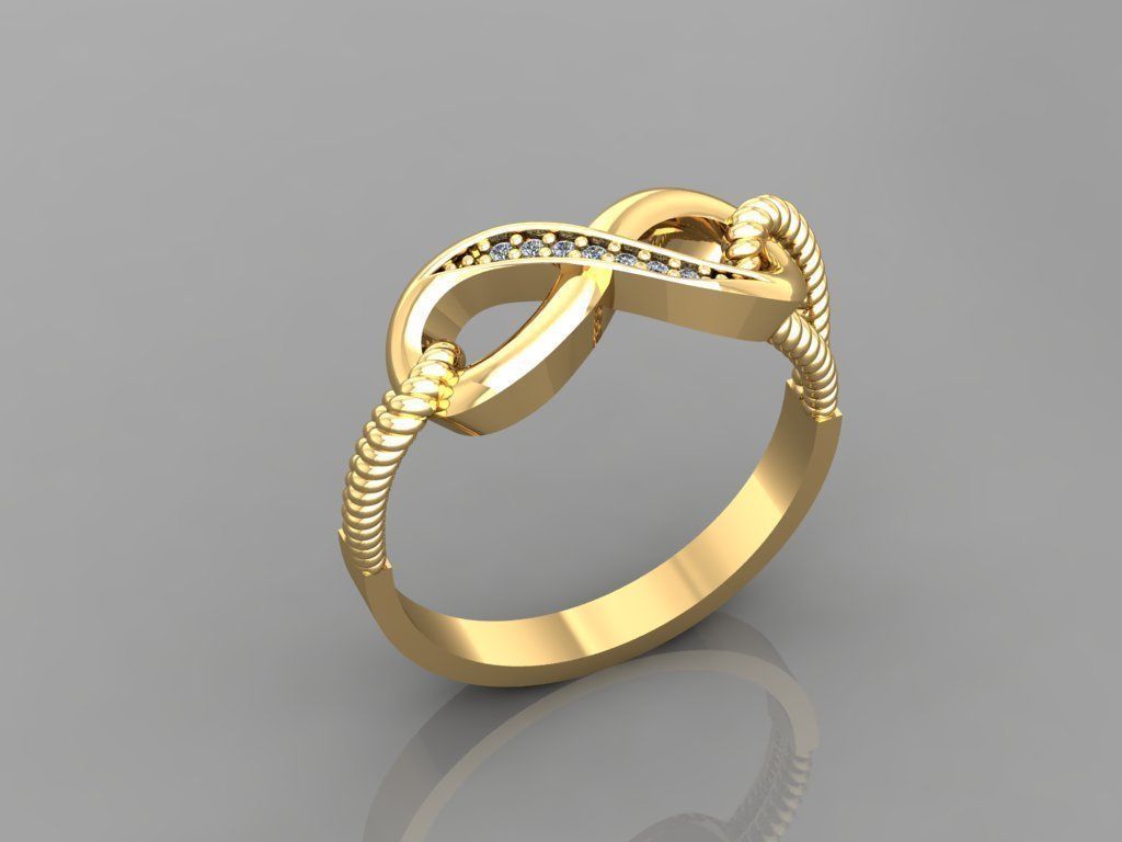 - Diamond ring  3D print model_1