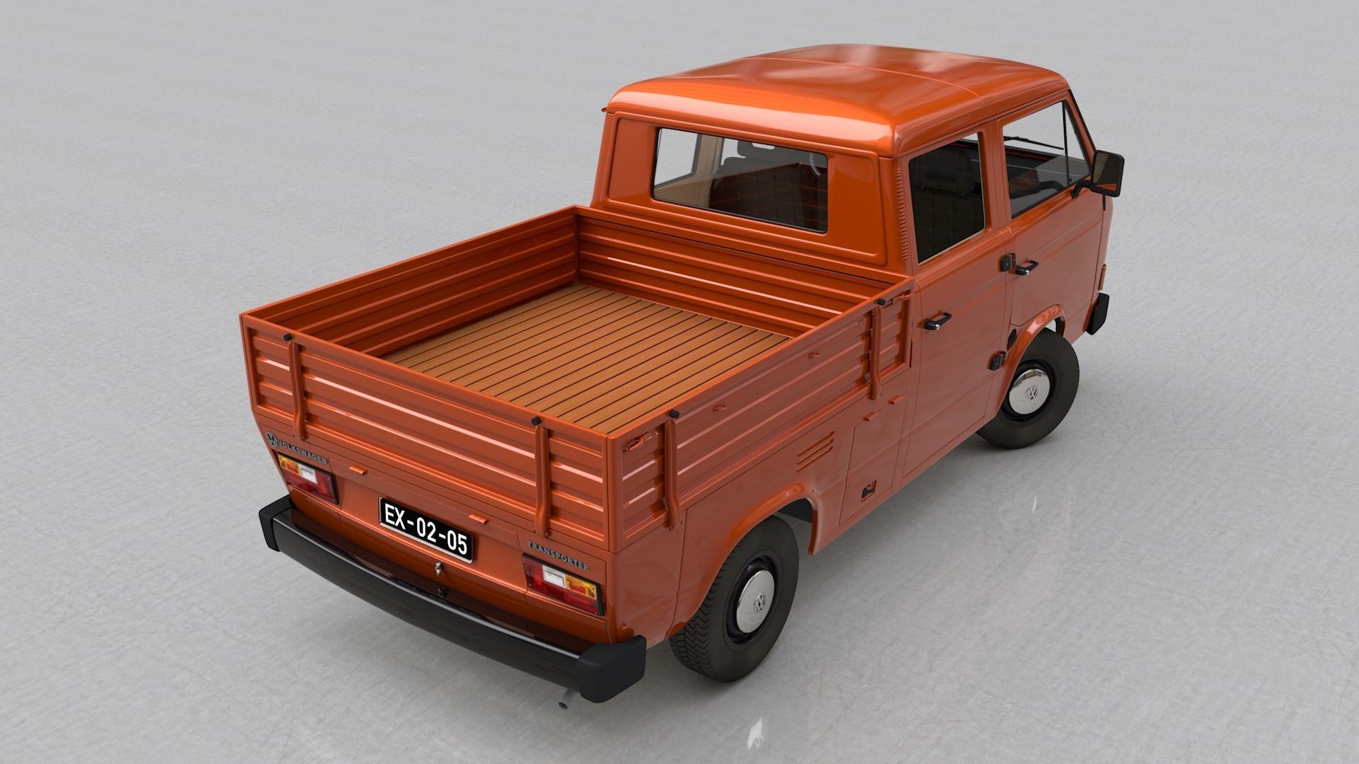 VOLKSWAGEN TRANSPORTER T3 1979 -1987 3D Model Collection_8