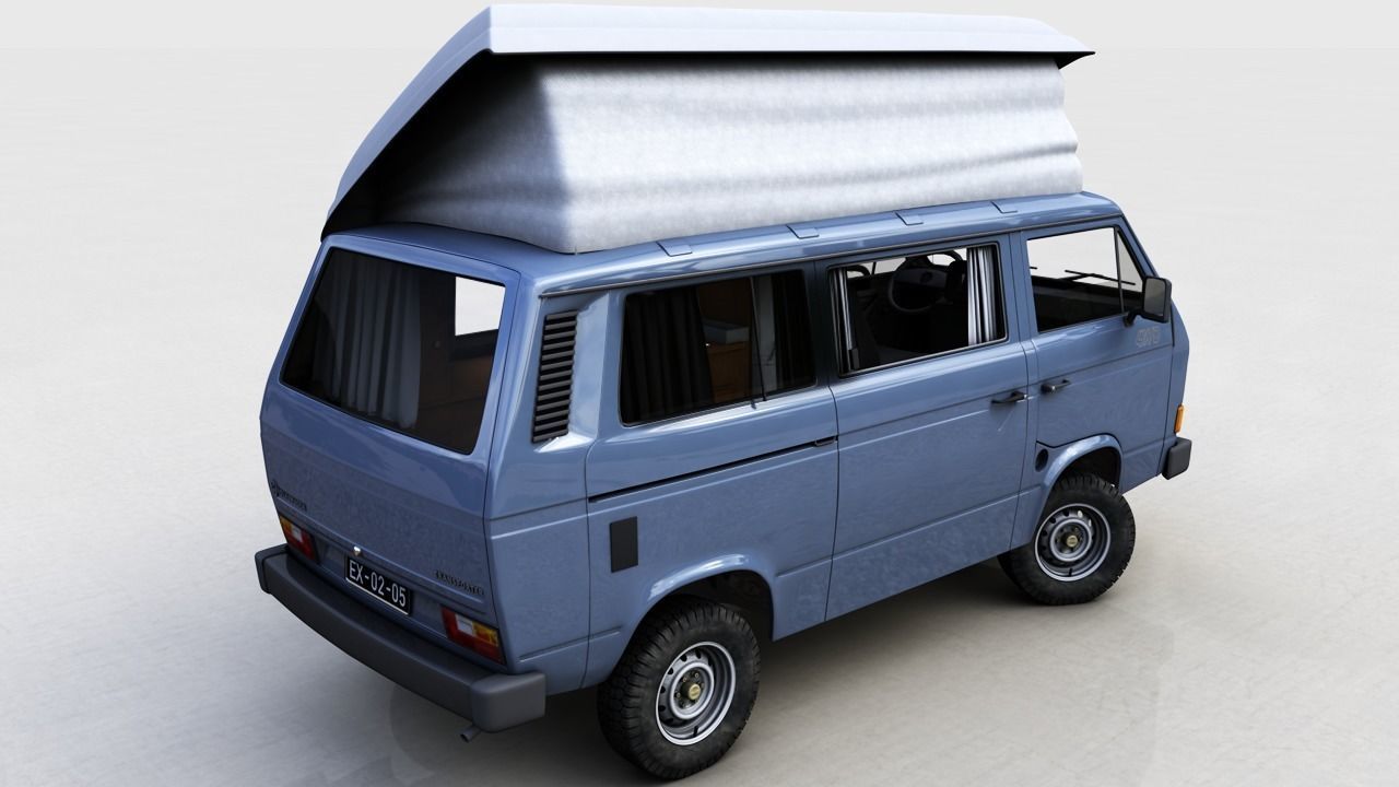 VOLKSWAGEN TRANSPORTER T3 1979 -1987 3D Model Collection_18