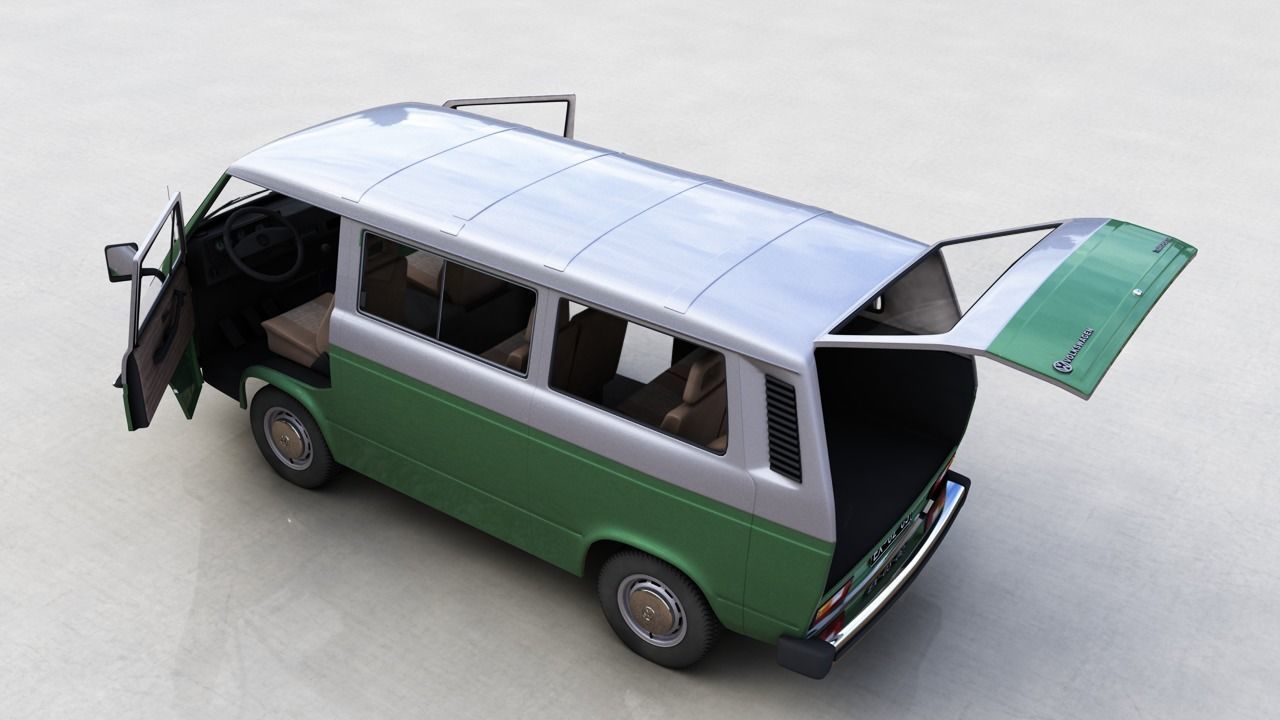VOLKSWAGEN TRANSPORTER T3 1979 -1987 3D Model Collection_6