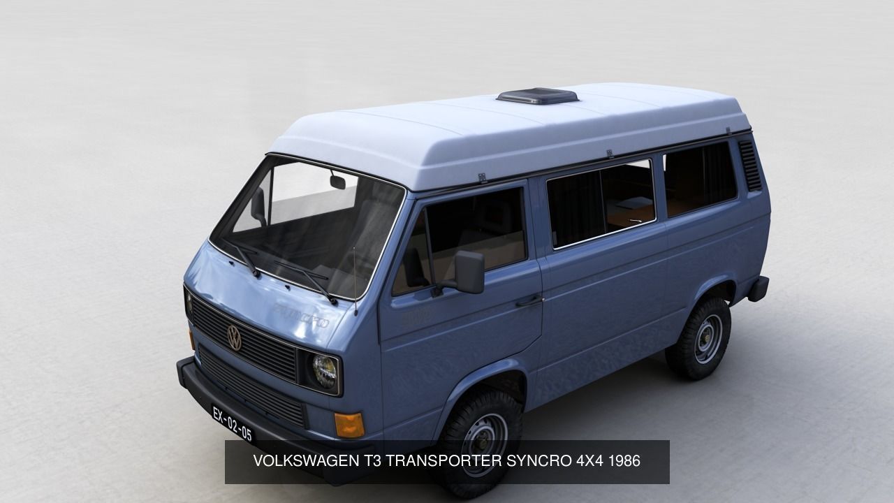 VOLKSWAGEN TRANSPORTER T3 1979 -1987 3D Model Collection_15