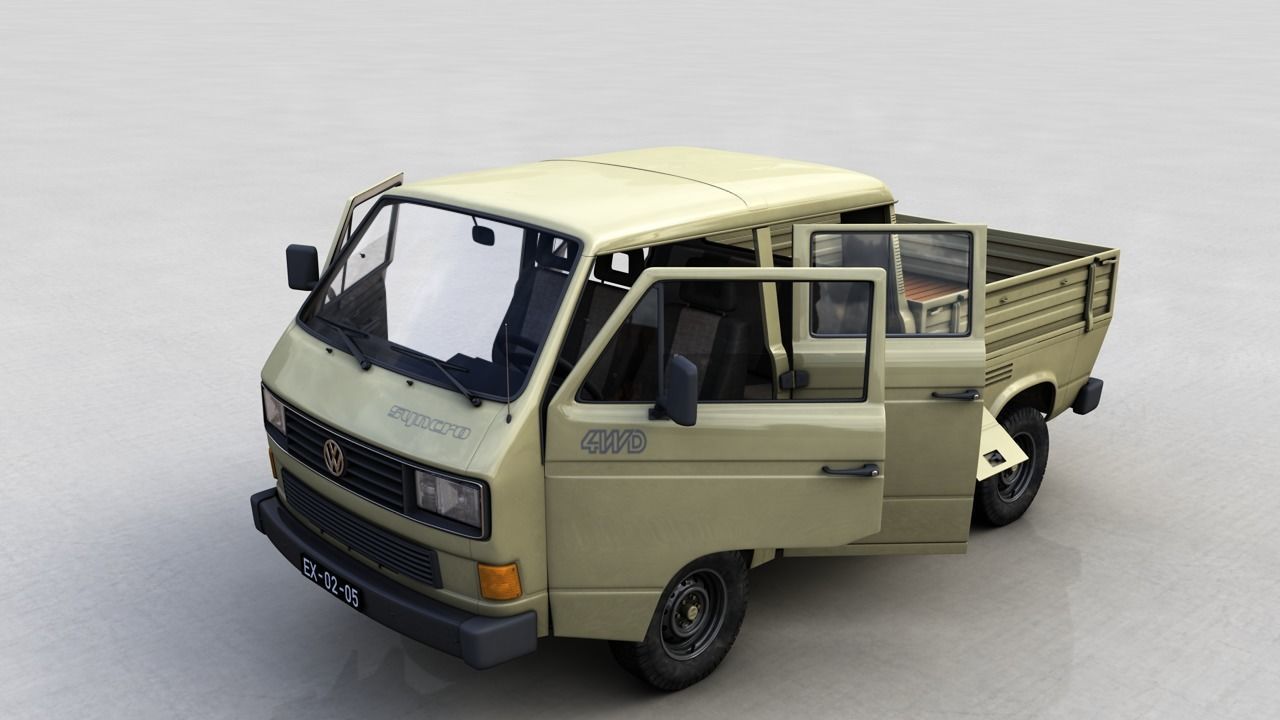 VOLKSWAGEN TRANSPORTER T3 1979 -1987 3D Model Collection_12